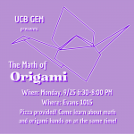 9/25/2023 – The Math of Origami!